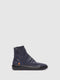 Zip Up Ankle Boots BLER550SOF NAVY